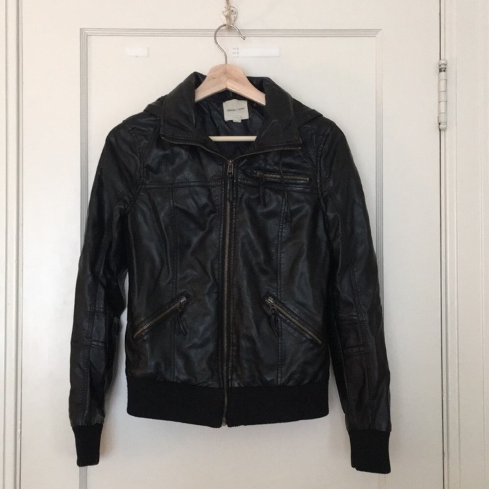Faux leather jacket by silence and noise